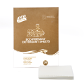 Innovative biodegradable and convenient travel laundry soap sheets for cloth washing